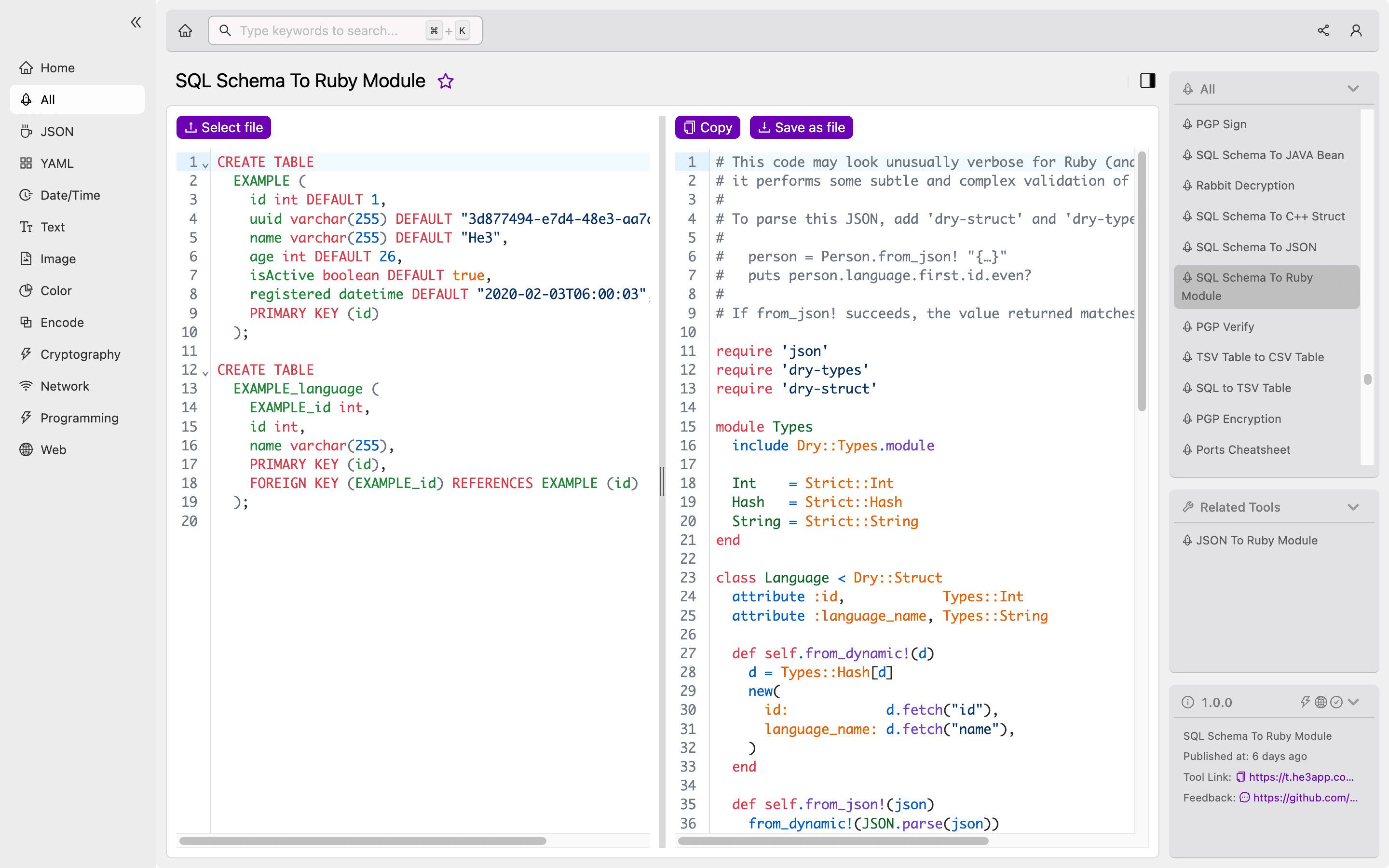 exploring-sql-schema-to-ruby-module-for-developers